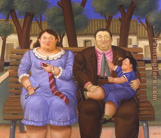 In The Park painting - Fernando Botero In The Park art painting